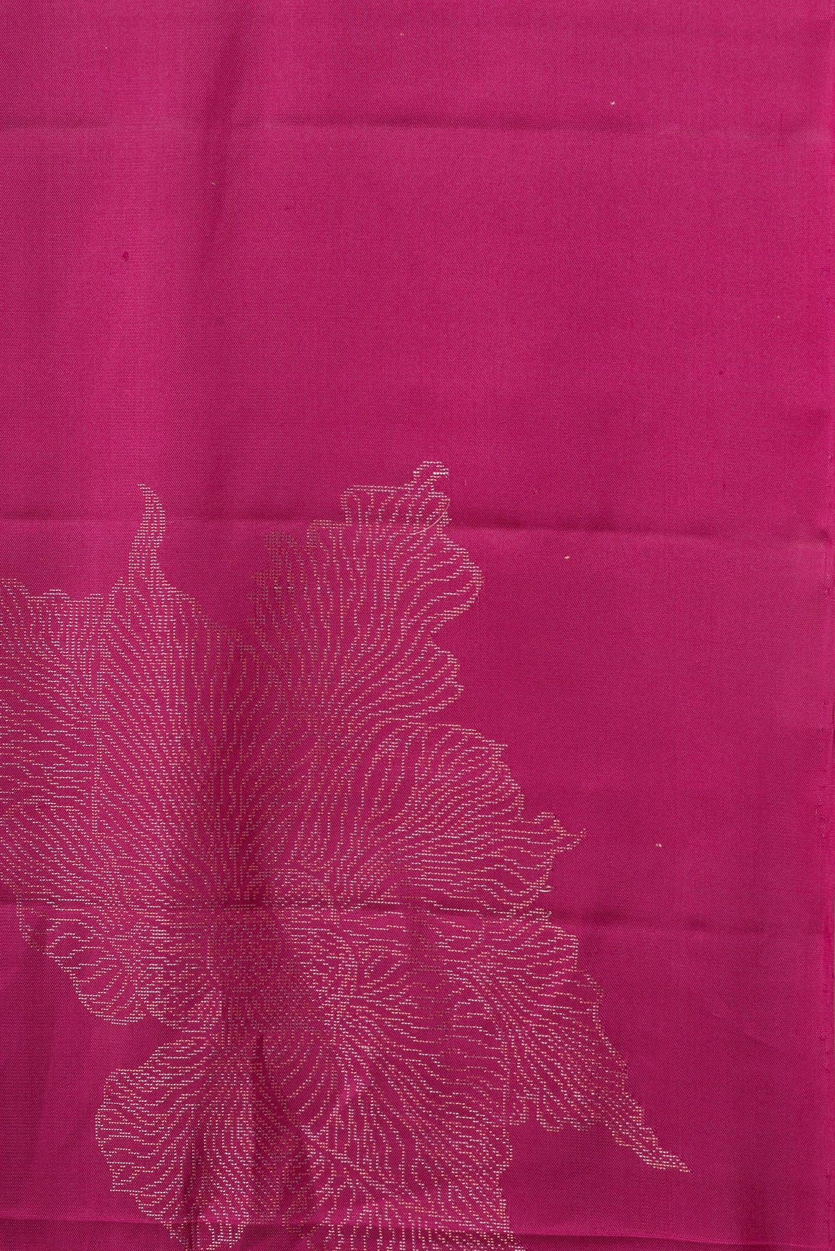 Border image of Pure Silk Magenta Dual Tone Soft Saree with Zari Butta on the body and Without Border. 