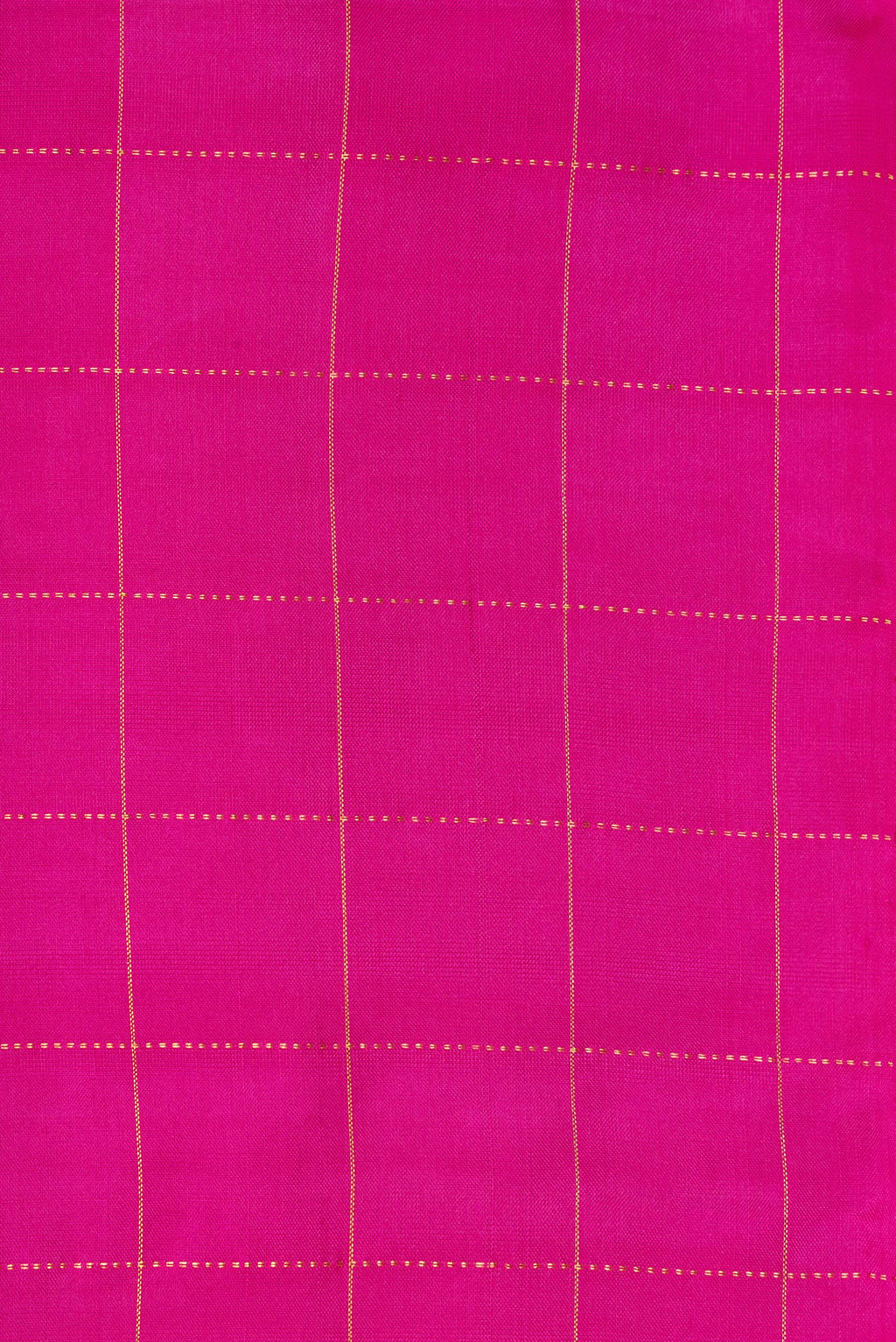 Border image of Pure Silk Dark Pink Dual Tone Kanchipuram Saree with Checked design on the body and Without Border. 