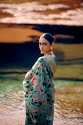 Bed of Flowers-Green Tussar Silk Saree