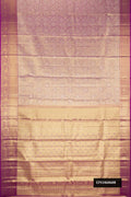 Purple Dual Tone Kanchipuram Tissue Silk Saree with Zari Brocade on the body and Zari Border.  displayed on a mannequin