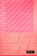 Rose pink Dual Tone Kanchipuram Silk Saree with Zari Butta on the body and Fancy Border.  displayed on a mannequin