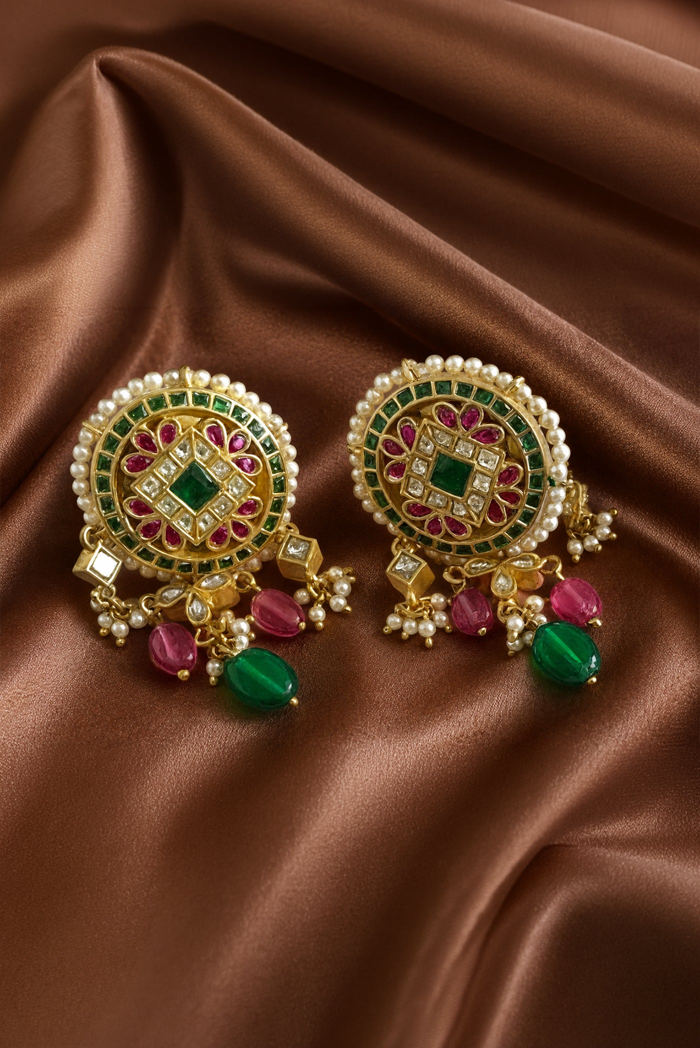 Ruby Blossom Necklace Set