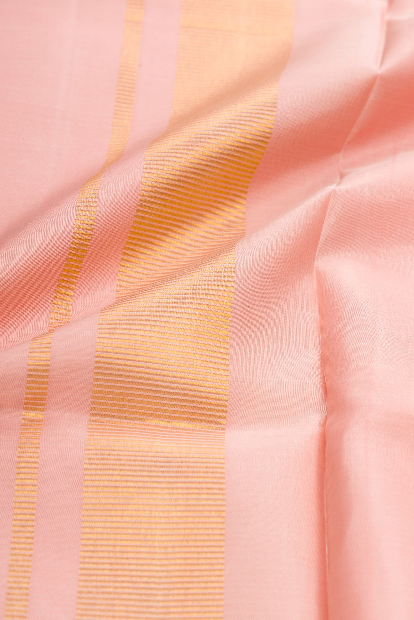 Pink Silk Dhoti With Angavastram (8X4) Muzham with Plain Body and Zari Border