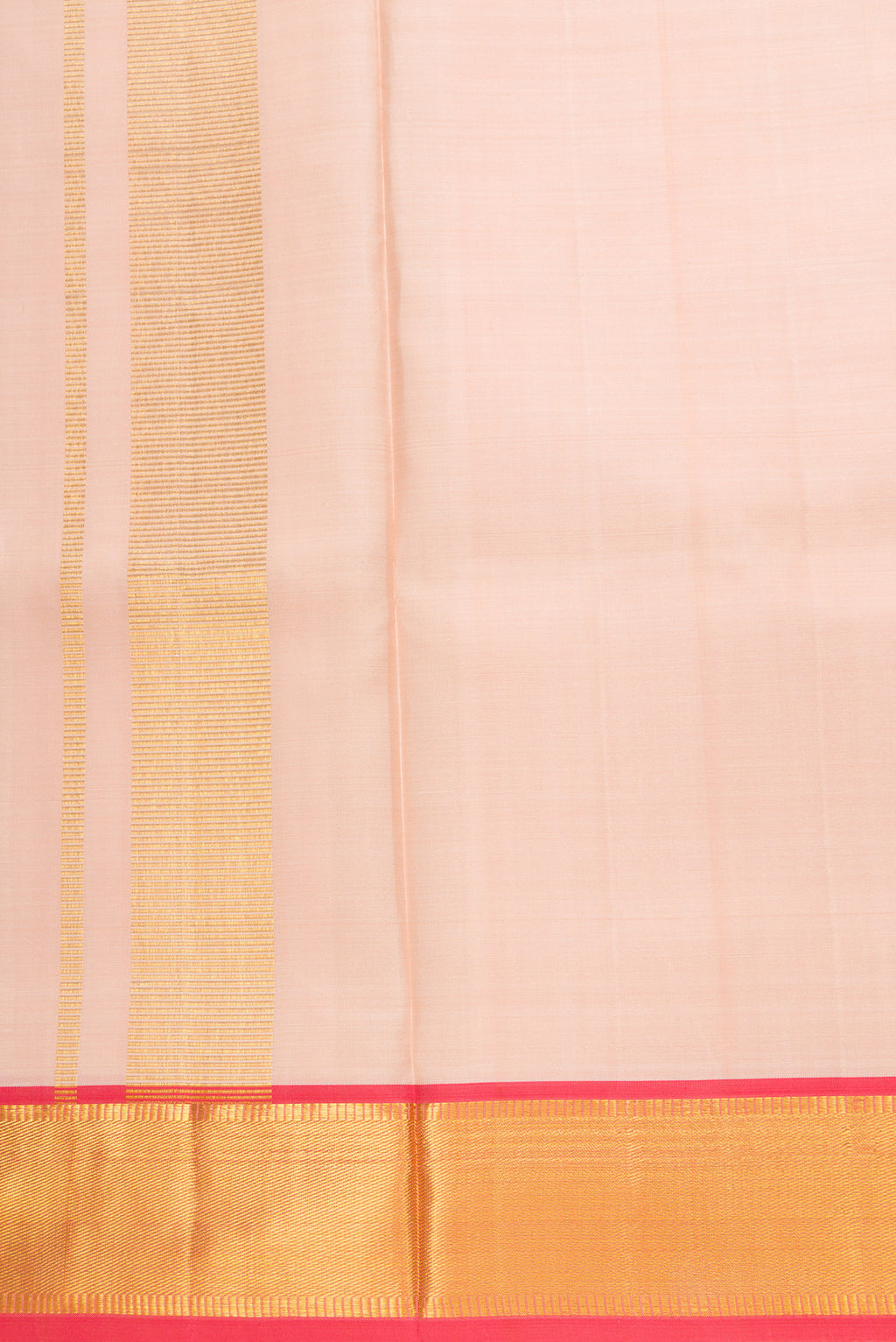 Pink Silk Dhoti With Angavastram (8X4) Muzham with Plain Body and Zari Border