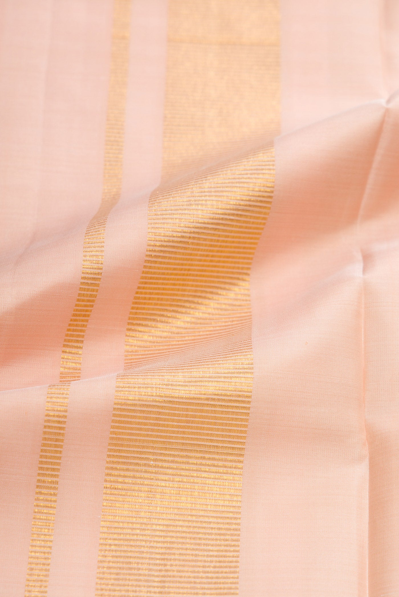Pink Silk Dhoti With Angavastram (8X4) Muzham with Plain Body and Zari Border