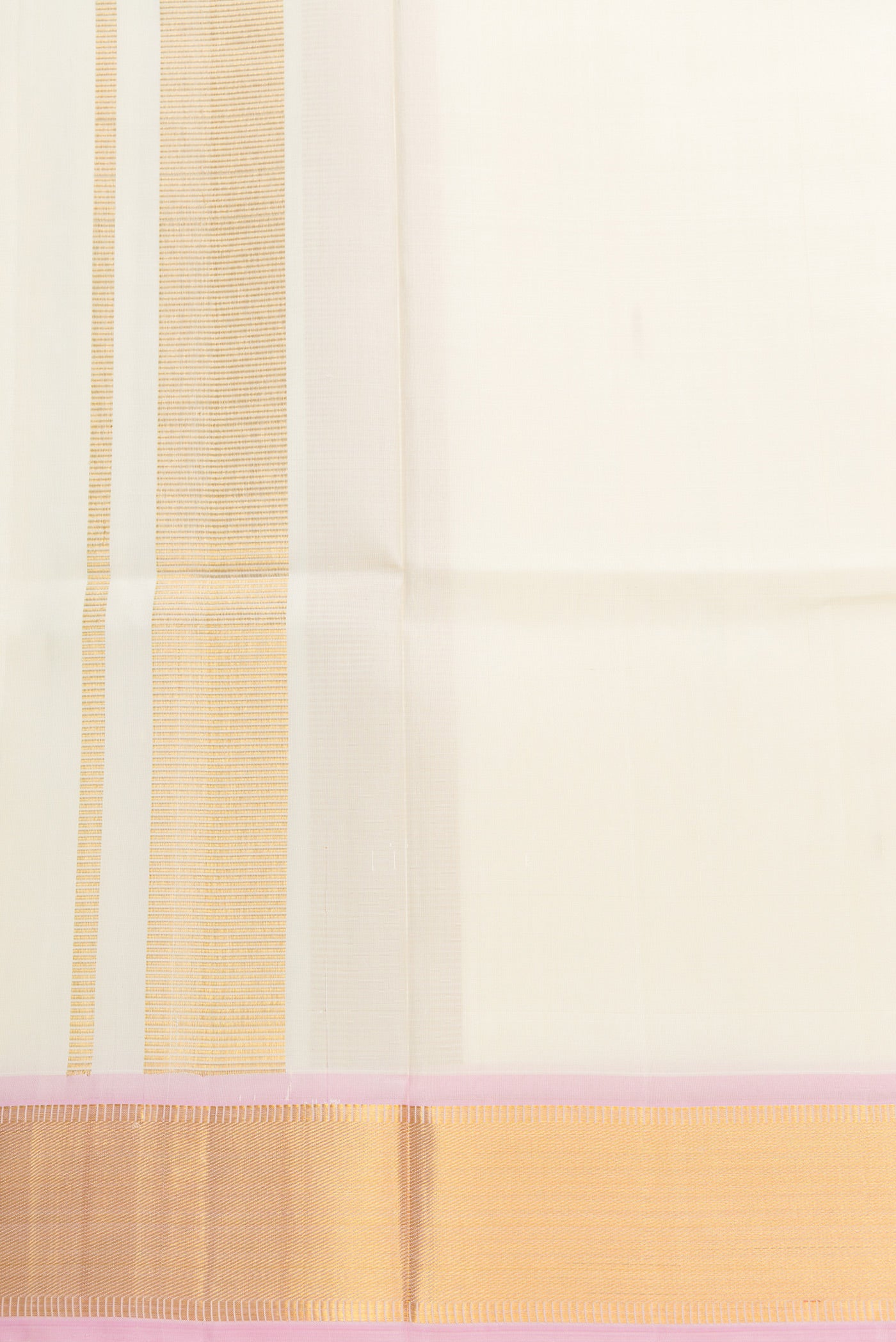 Sandal Silk Dhoti With Angavastram (8X4) Muzham with Checked design on the body and Zari Border