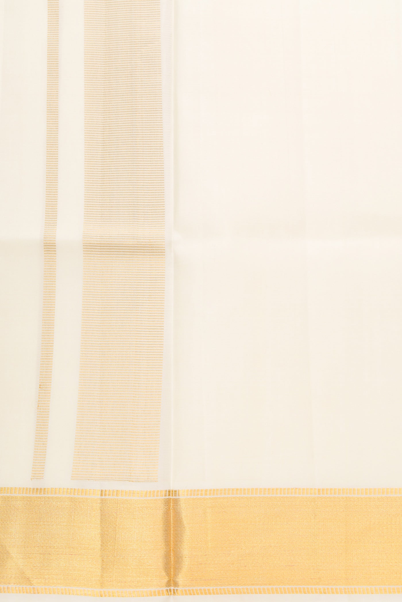 Sandal Silk Dhoti With Angavastram (9X 5) Muzham with Plain Body and Zari Border