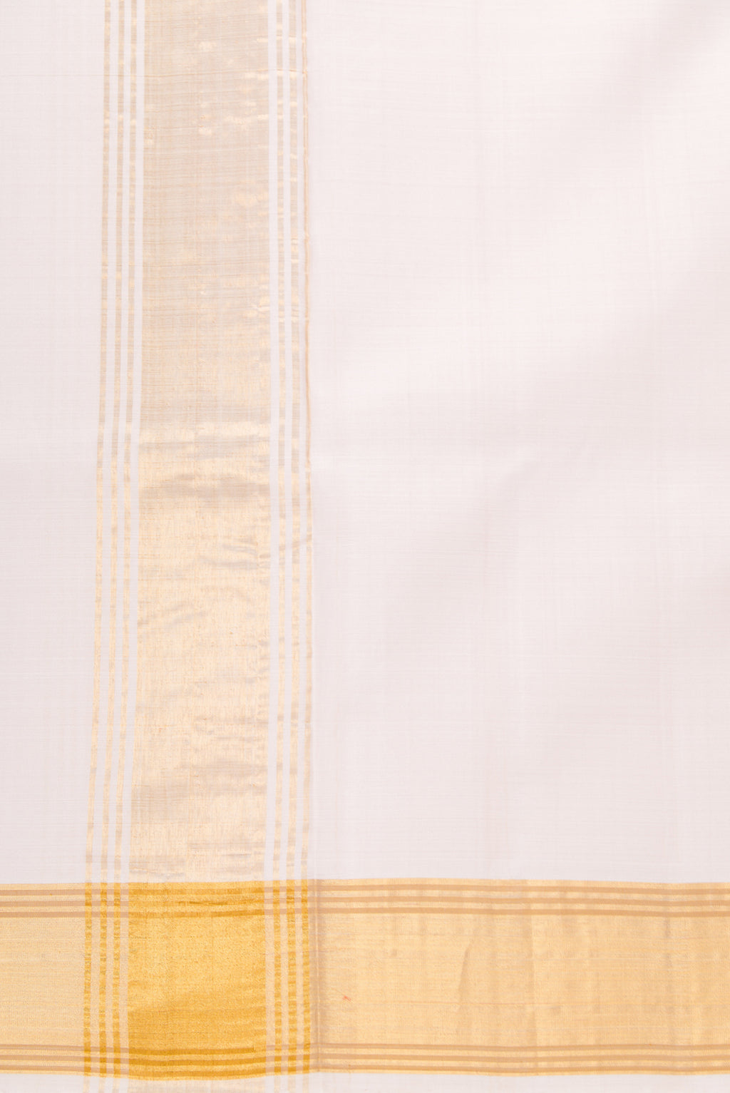 Rose Gold Silk Dhoti With Angavastram (9X 5) Muzham with Plain Body and Zari Border