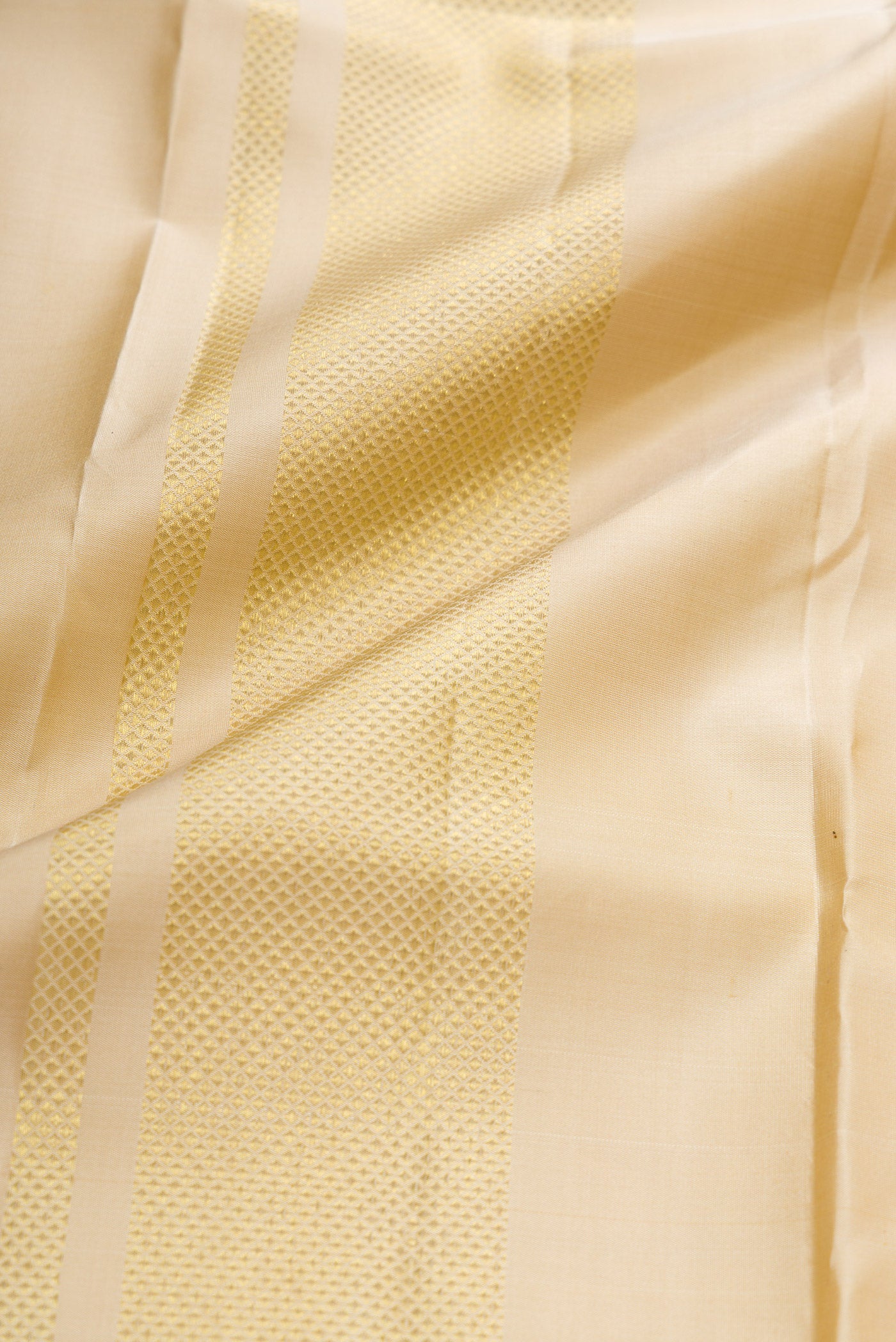 Sandal Silk Dhoti With Angavastram (8X4) Muzham with Plain Body and Zari Border
