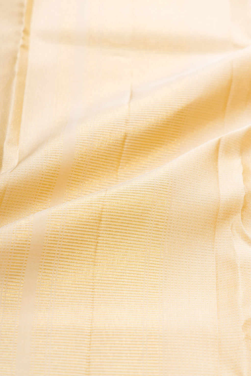 Beige Silk Dhoti With Angavastram (8X4) Muzham with Checked design on the body and Zari Border