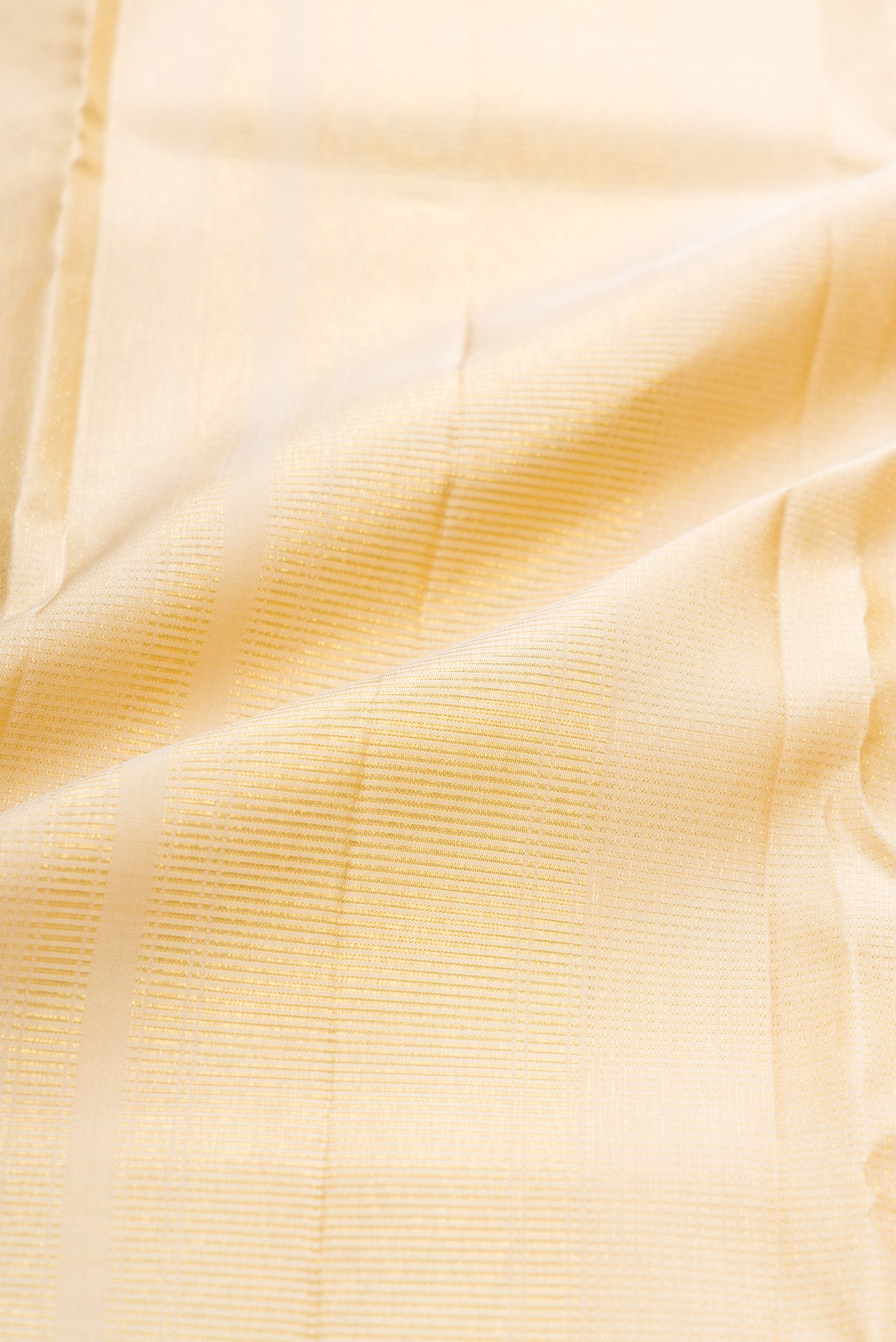 Beige Silk Dhoti With Angavastram (8X4) Muzham with Checked design on the body and Zari Border