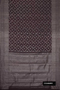 Coffee Brown Dual Tone Kanchipuram Silk Saree with Zari Brocade on the body and Zari Border.  displayed on a mannequin