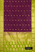 Magenta Dual Tone Kanchipuram Silk Saree with Zari Butta on the body and Zari Border.  displayed on a mannequin