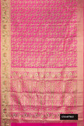 Pink Dual Tone Kanchipuram Tissue Silk Saree with Zari Brocade on the body and Fancy Border.  displayed on a mannequin