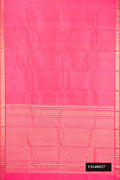 Pink Dual Tone Kanchipuram Silk Saree with Zari Butta on the body and Zari Border.  displayed on a mannequin