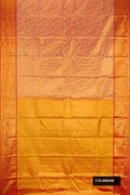 Dark Pink Dual Tone Kanchipuram Tissue Silk Saree with Zari Brocade on the body and Zari Border.  displayed on a mannequin