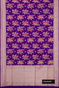 Royal Blue Dual Tone Banarasi Silk Saree with Zari Brocade on the body and Fancy Border.  displayed on a mannequin