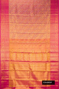 Pink Dual Tone Kanchipuram Tissue Silk Saree with Zari Brocade on the body and Zari Border.  displayed on a mannequin