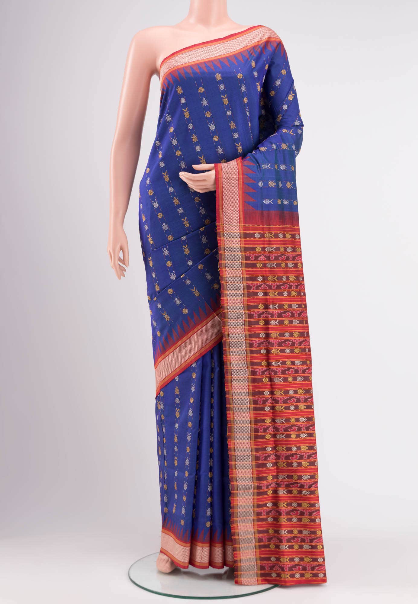 Blue Dual Tone Orissa Silk Saree
