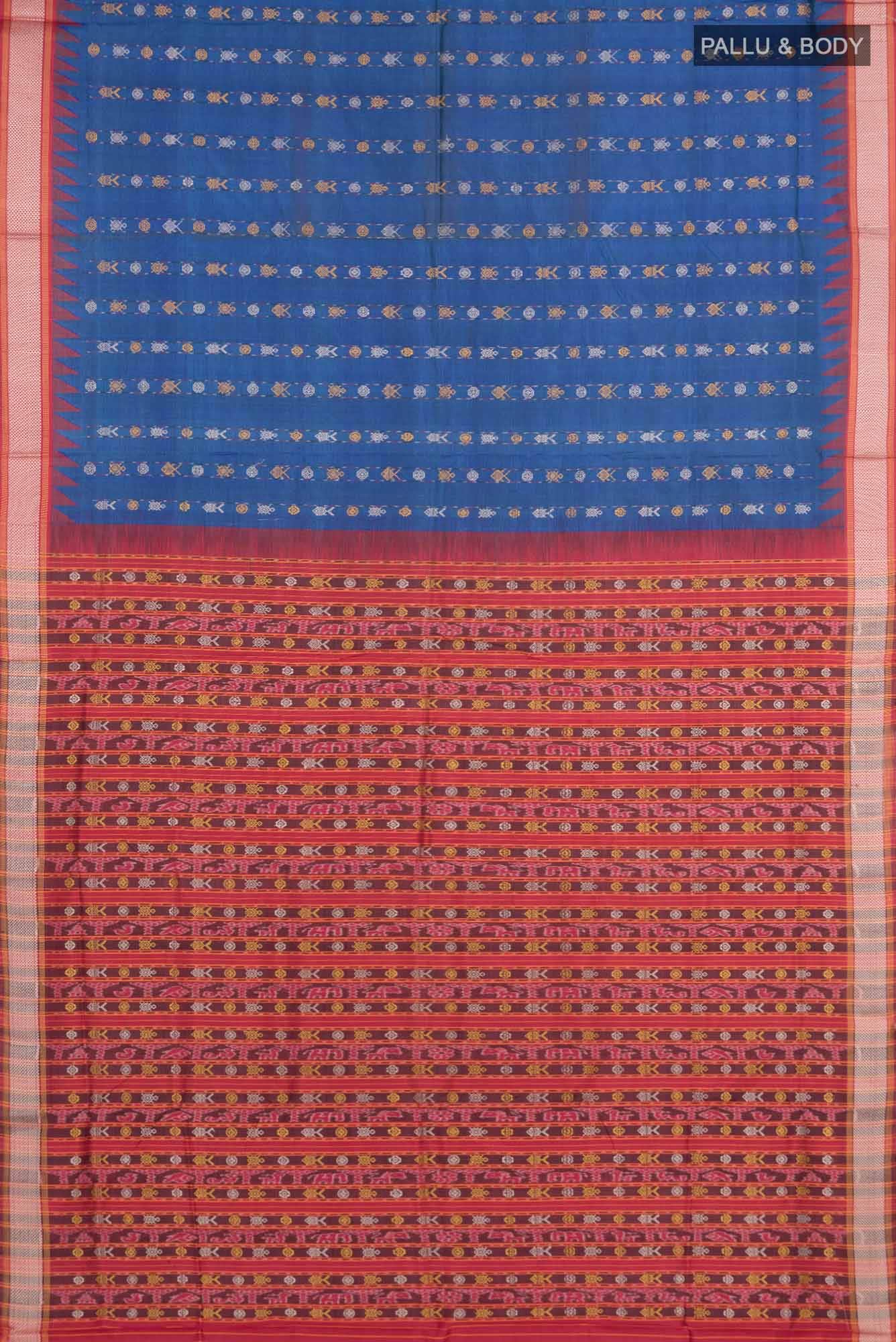 Blue Dual Tone Orissa Silk Saree