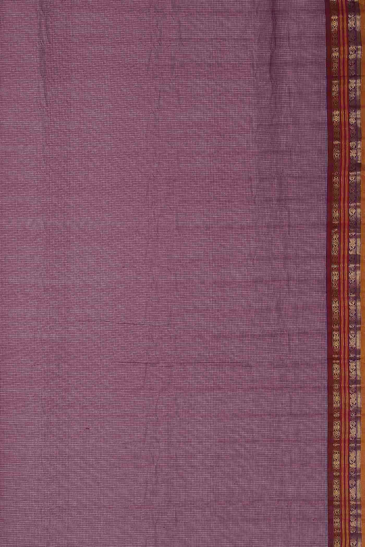 Lavender Gadwal cotton Saree