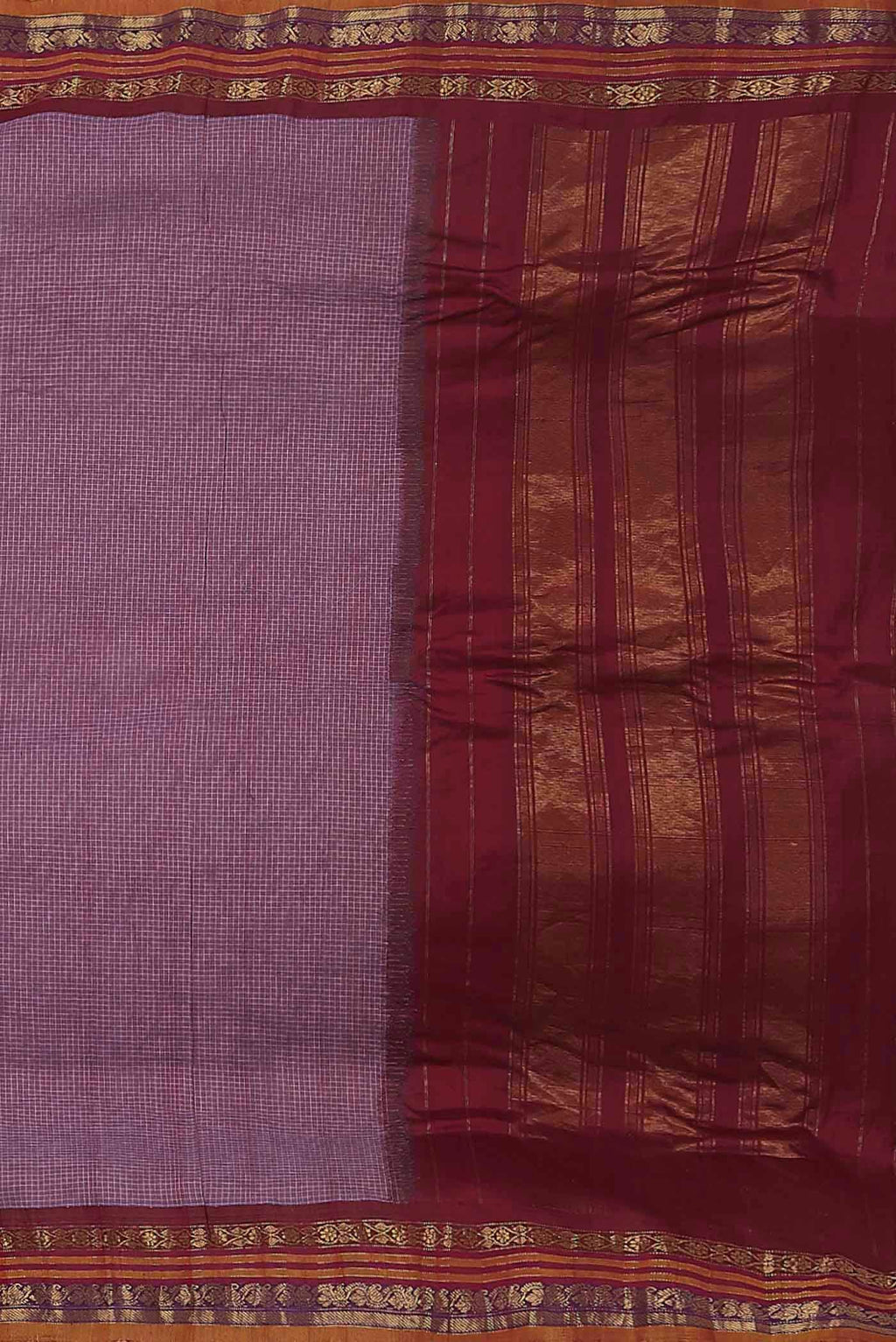 Lavender Gadwal cotton Saree