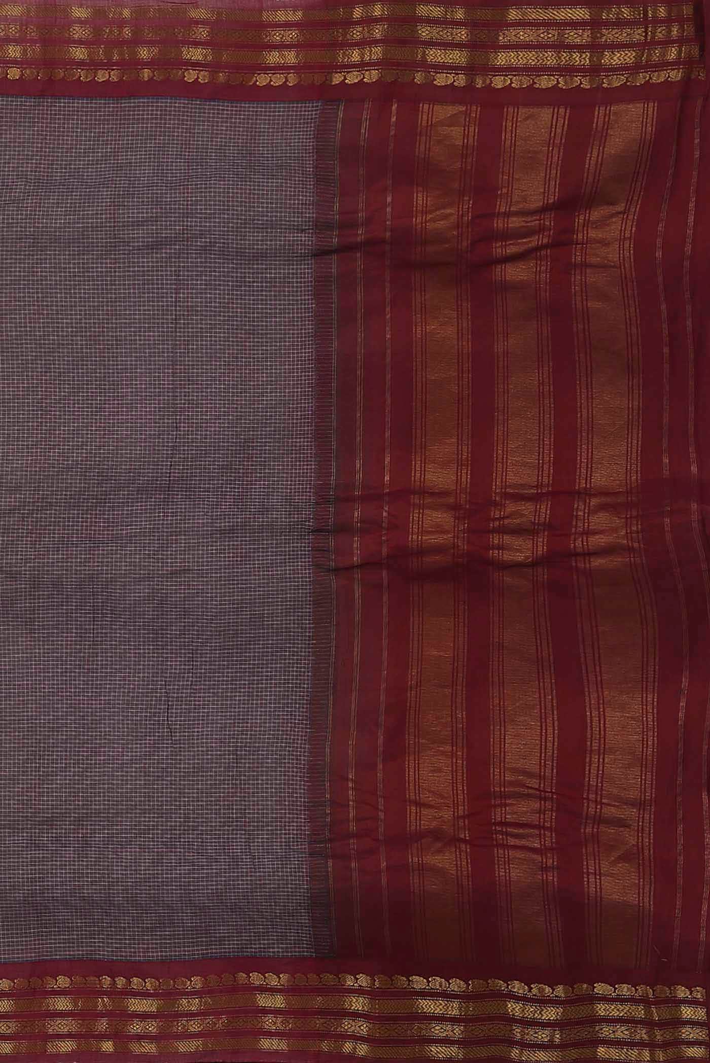 Lavender Gadwal cotton Saree