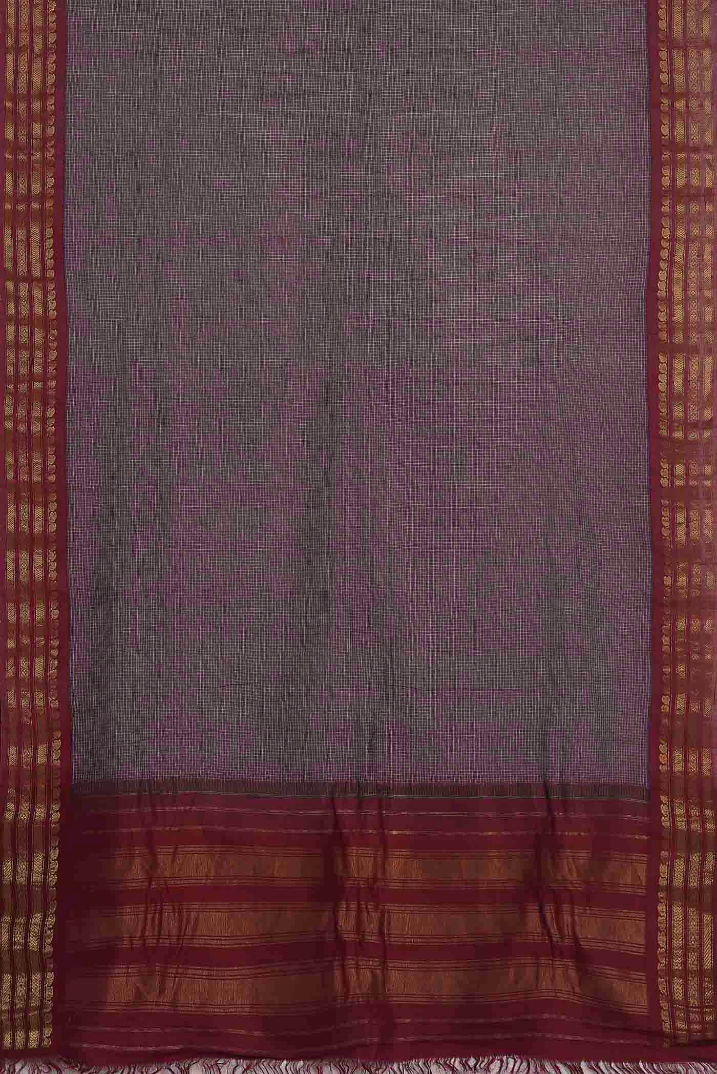 Lavender Gadwal cotton Saree