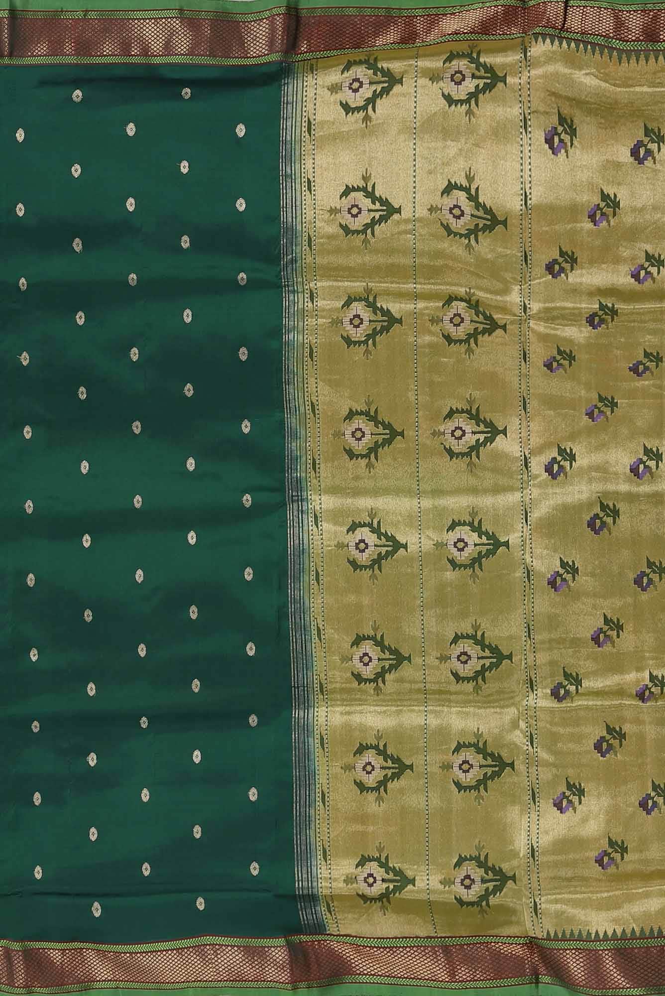 Green Paithani Silk Saree