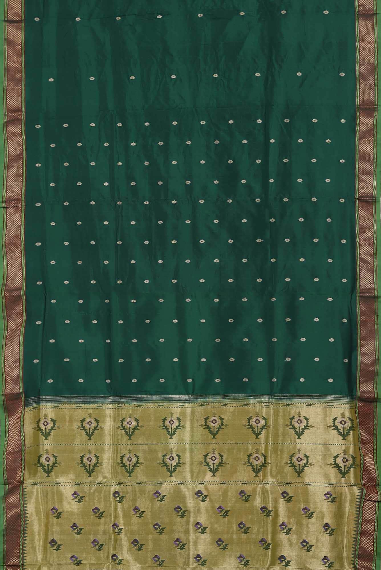 Green Paithani Silk Saree