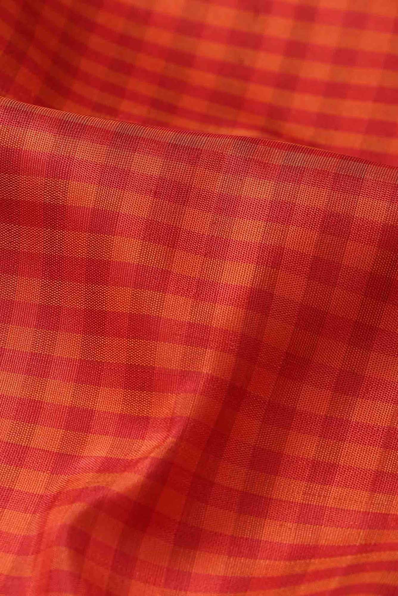 Orange Gadwal Silk Saree