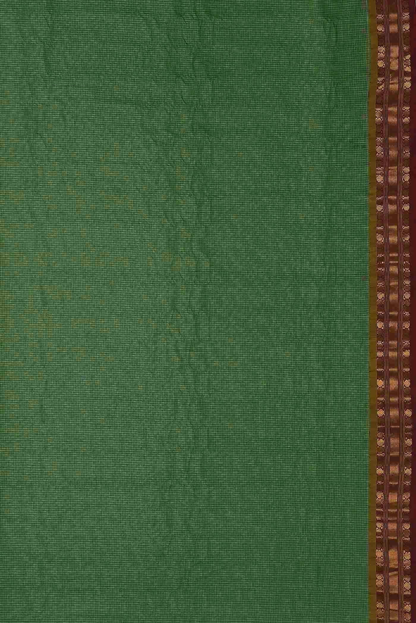 Green Gadwal cotton Saree