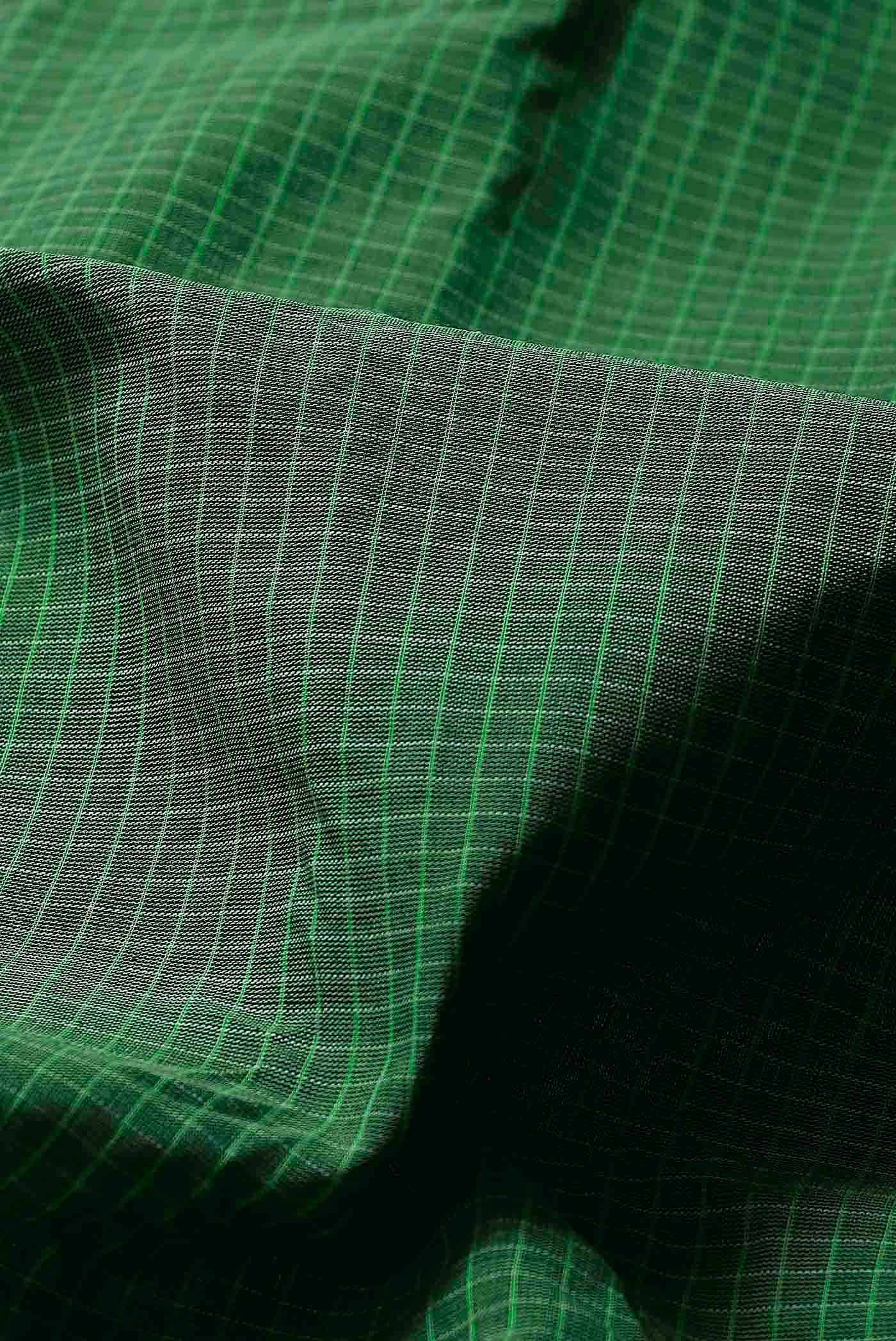 Green Gadwal cotton Saree