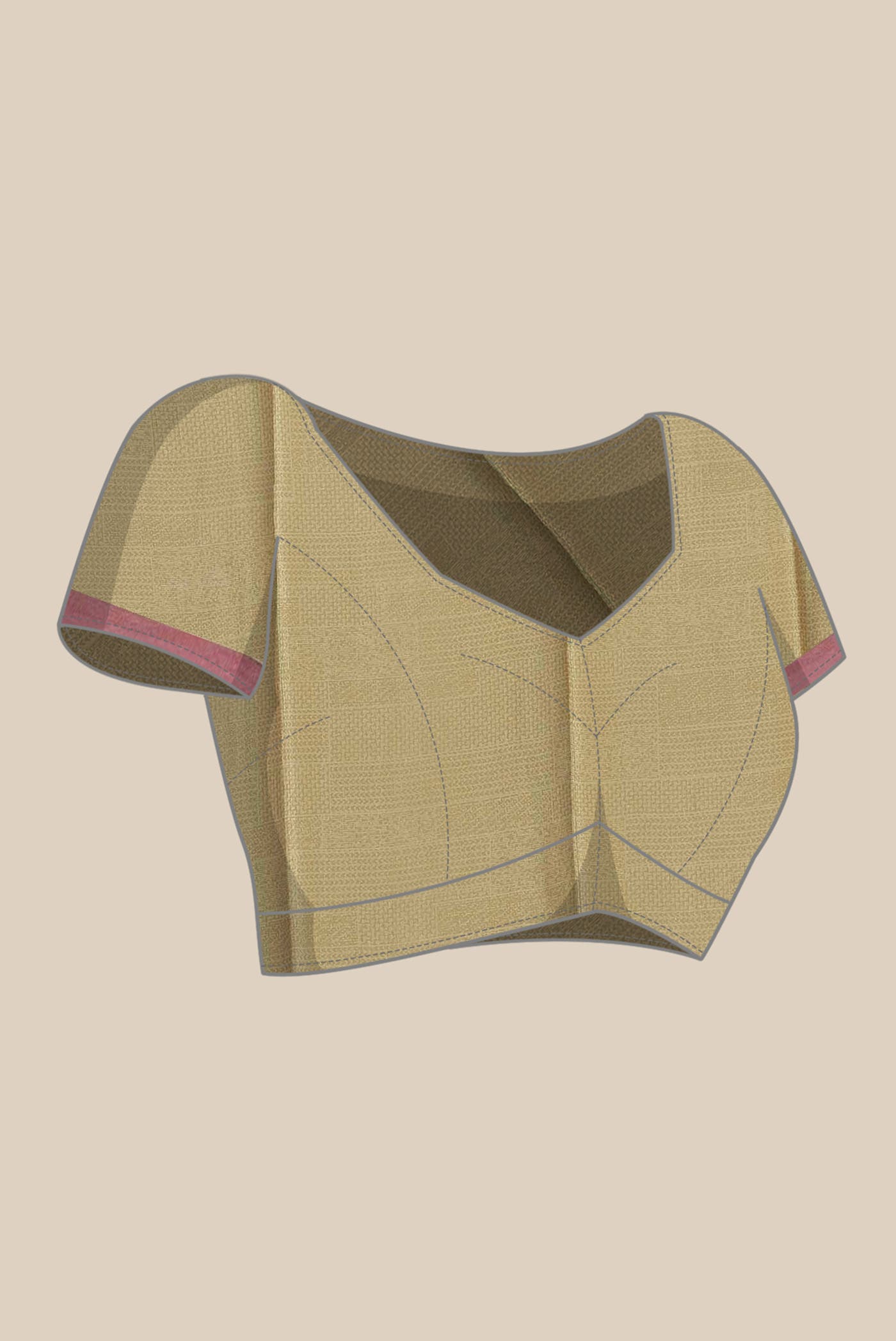 Beige Mysore Chiffon Saree