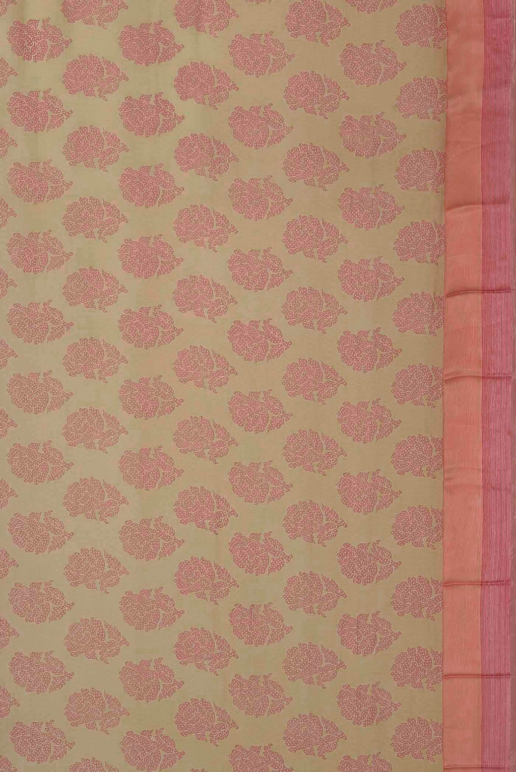 Beige Mysore Chiffon Saree