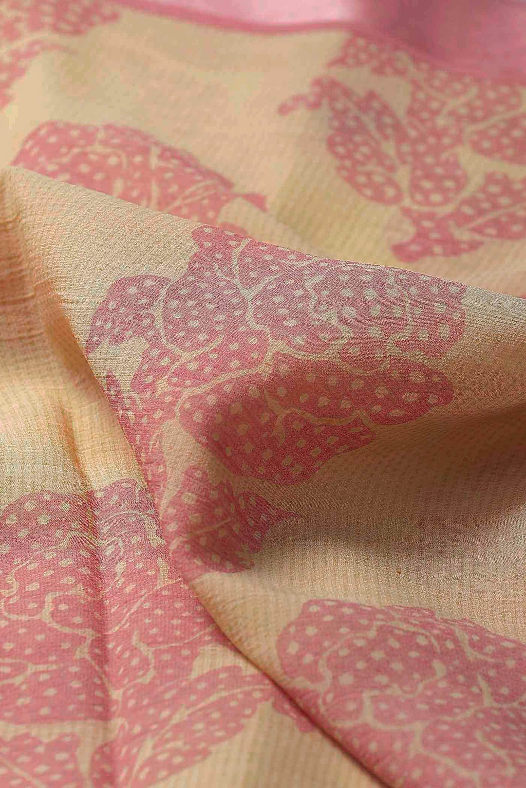 Beige Mysore Chiffon Saree
