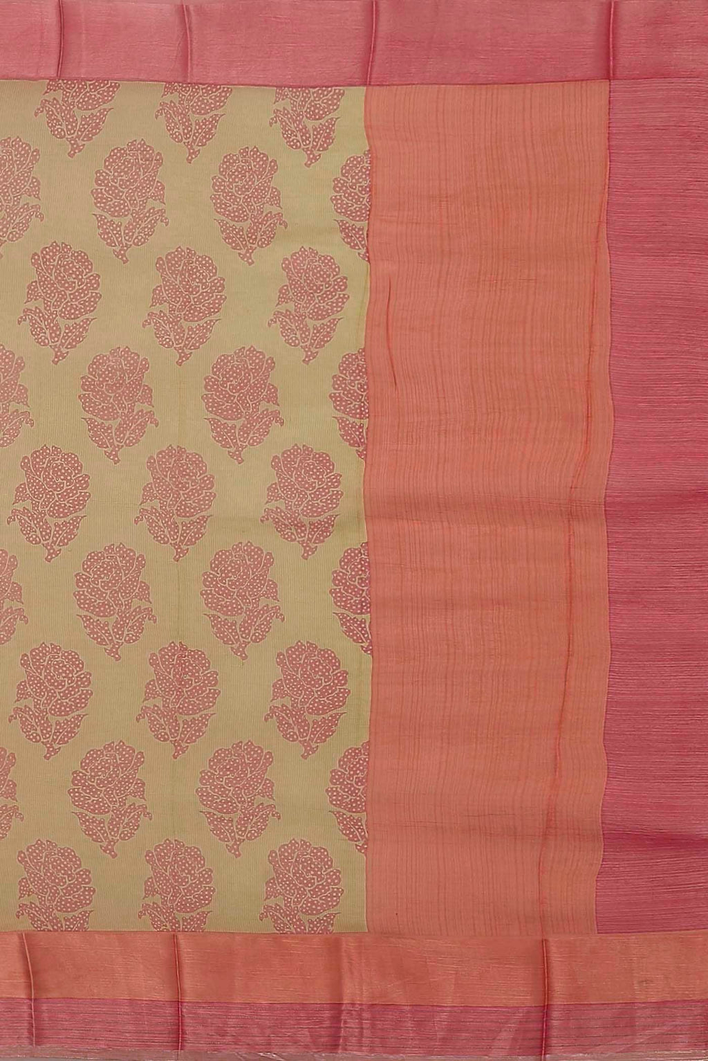 Beige Mysore Chiffon Saree