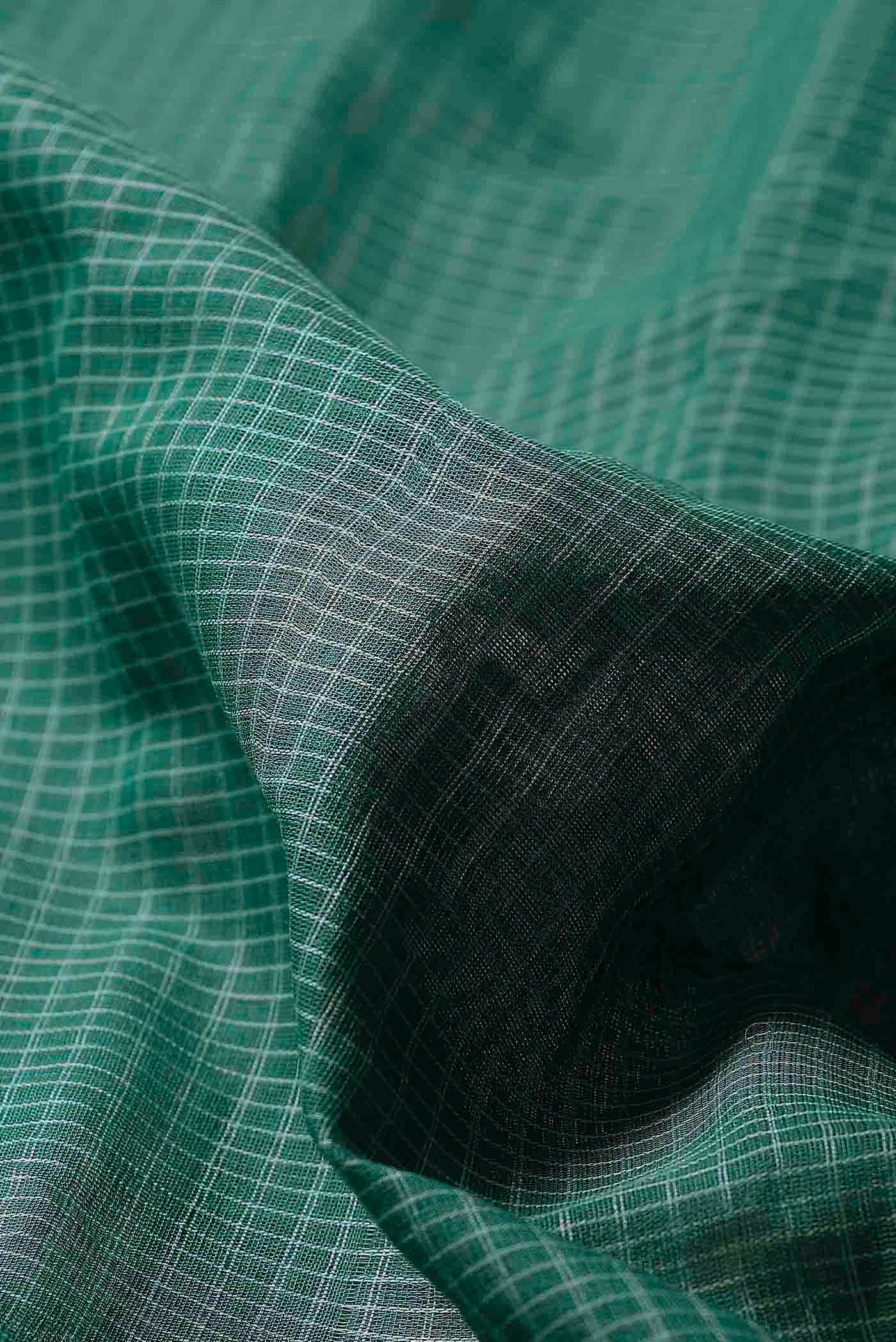Green Gadwal cotton Saree