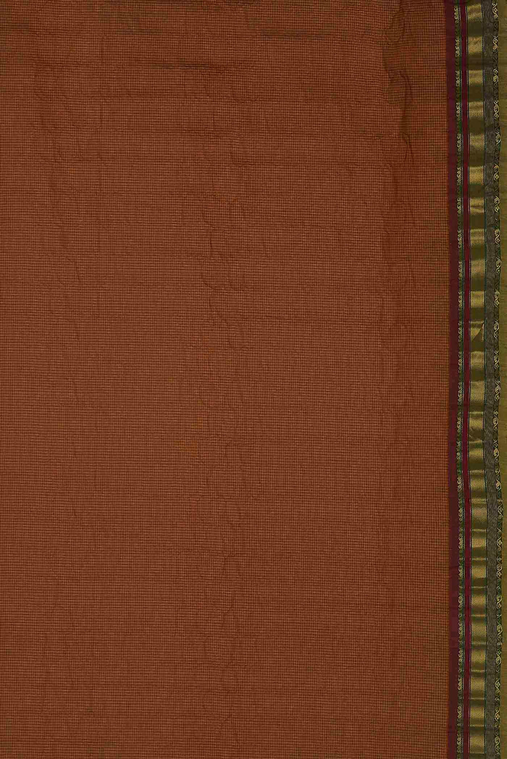 Rust Gadwal cotton Saree