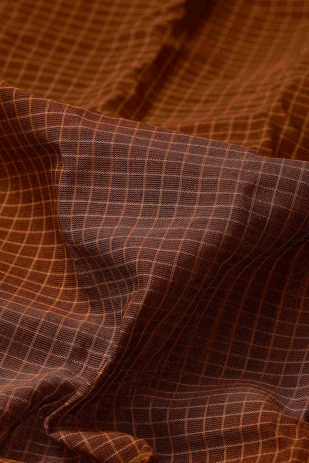 Rust Gadwal cotton Saree