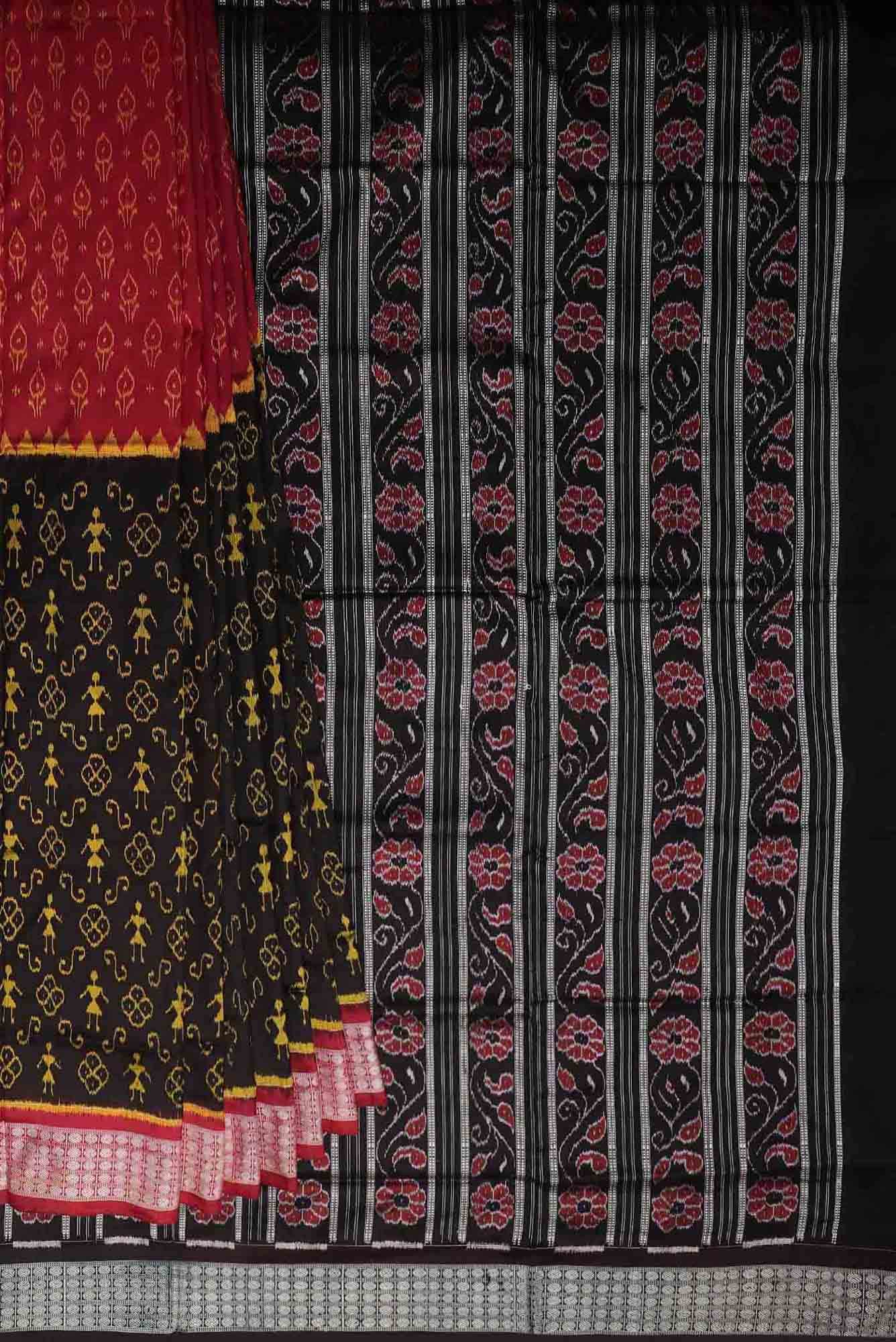 Red Orissa Silk Saree