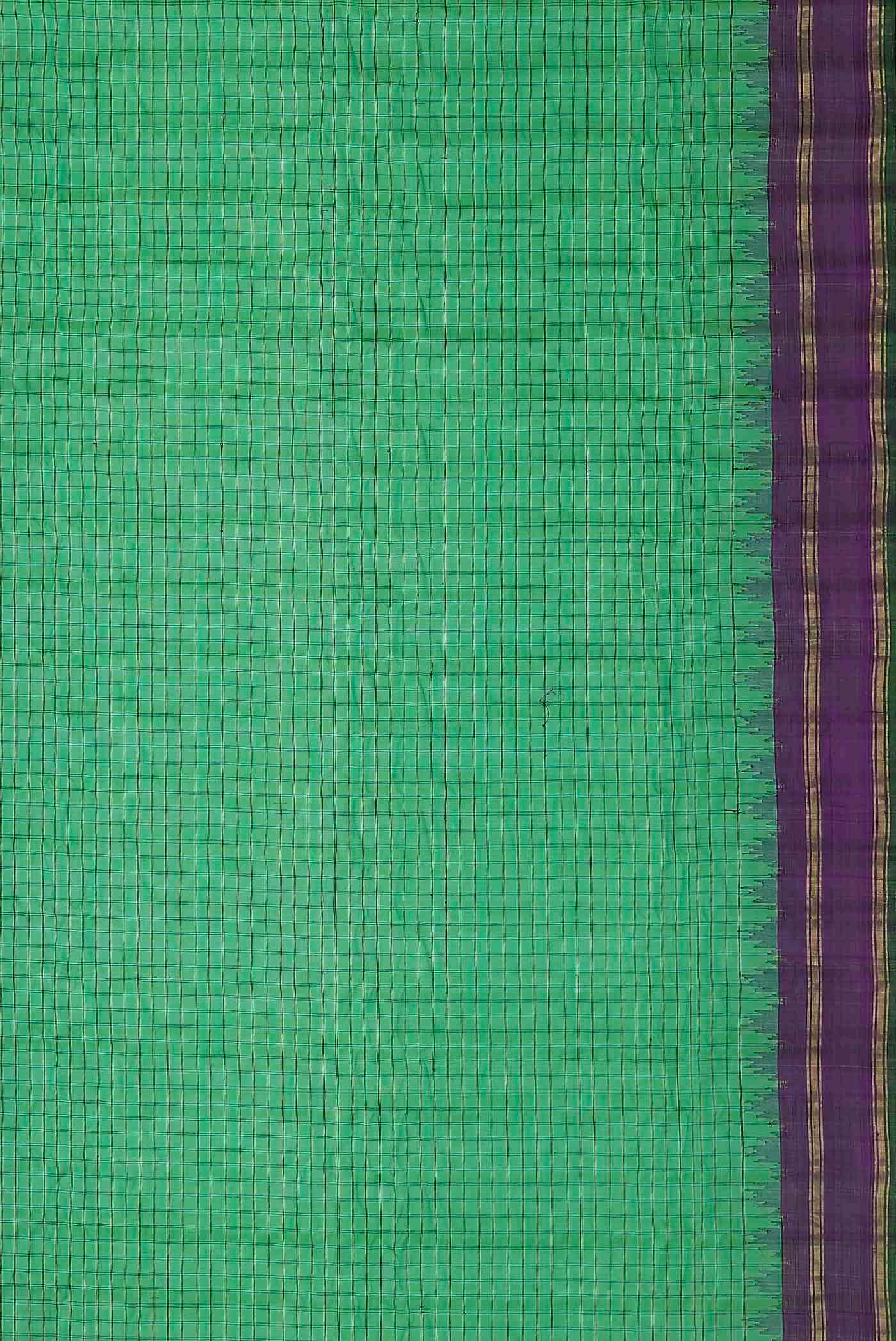 Green Gadwal Silk Cotton Saree