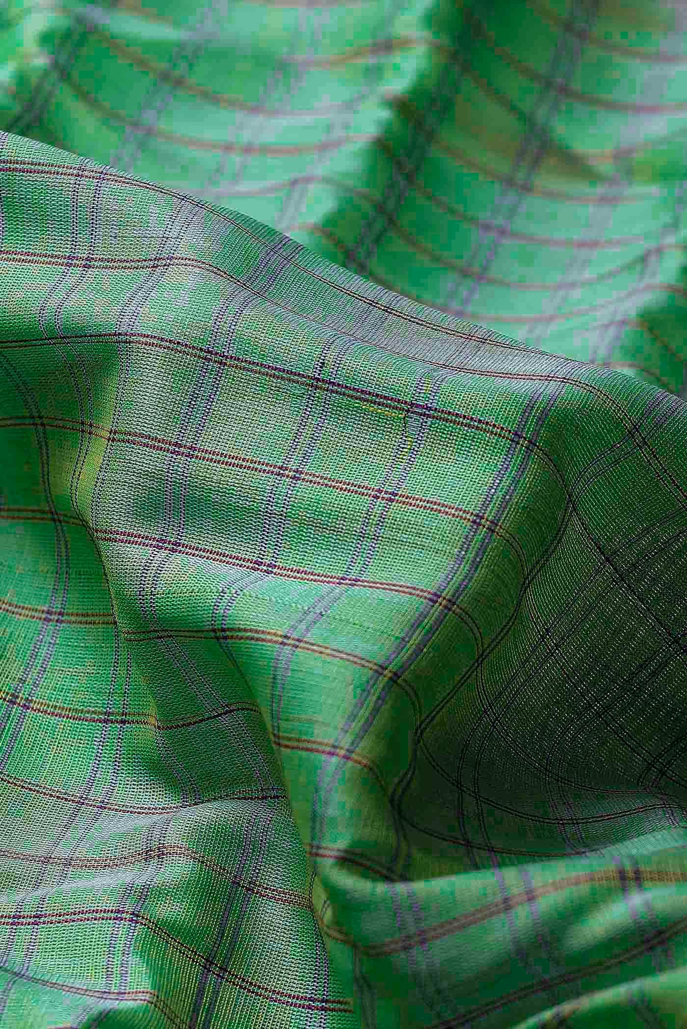 Green Gadwal Silk Cotton Saree