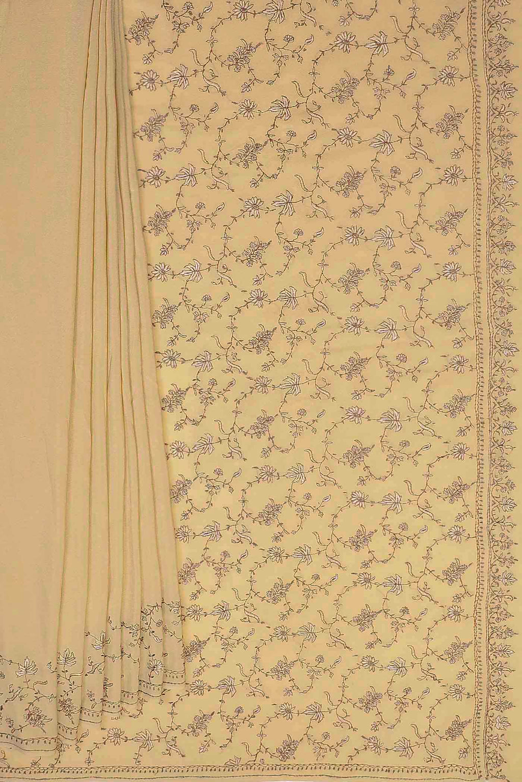 Sandal Crepe Saree