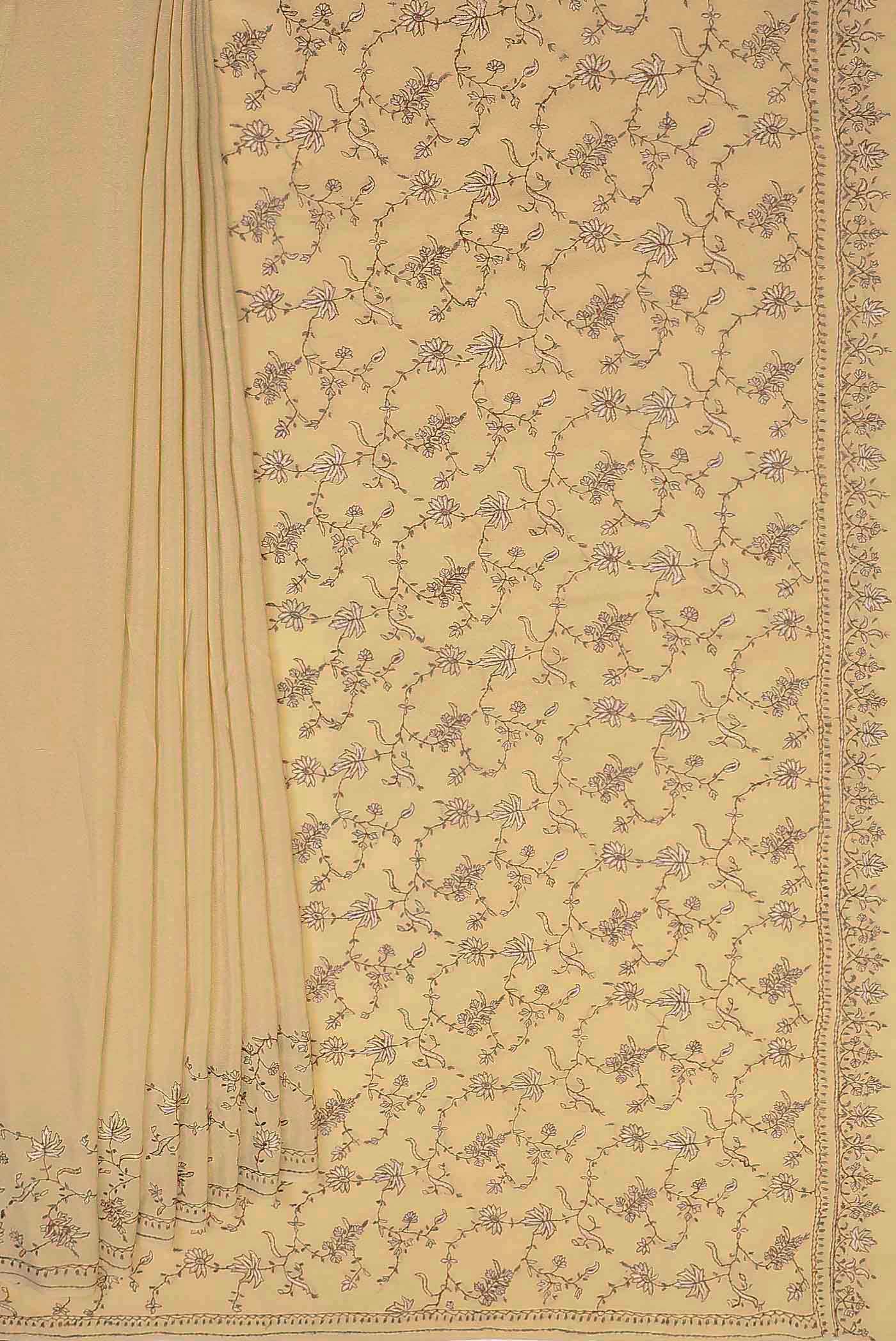 Sandal Crepe Saree