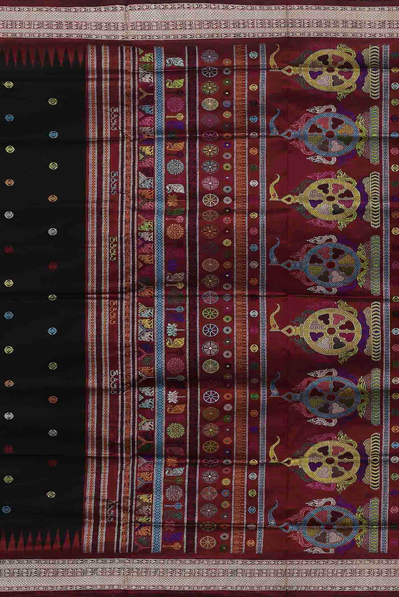 Black Orissa Silk Saree