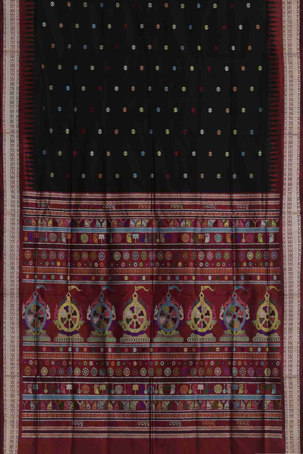 Black Orissa Silk Saree