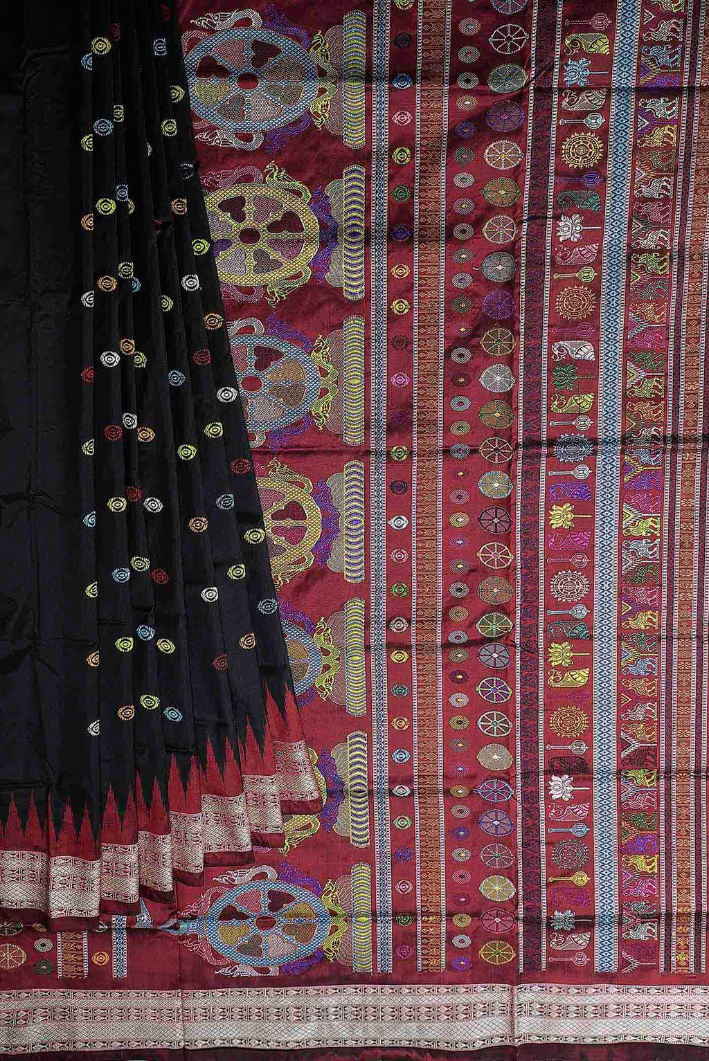 Black Orissa Silk Saree