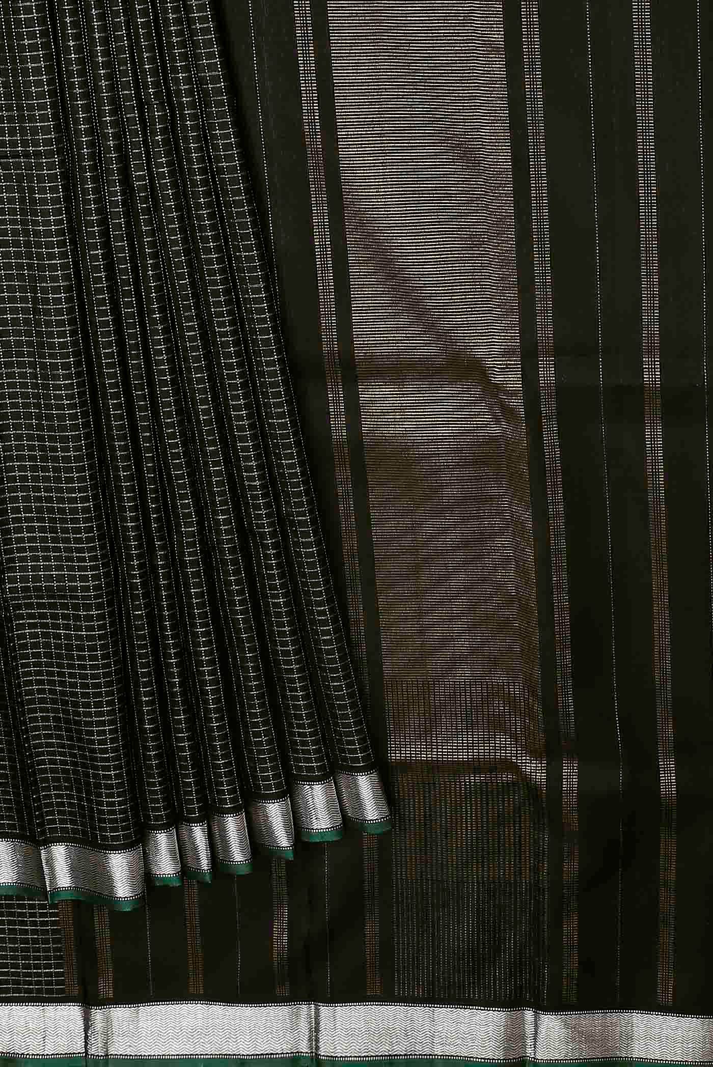 Black Kanchipuram Silk Saree