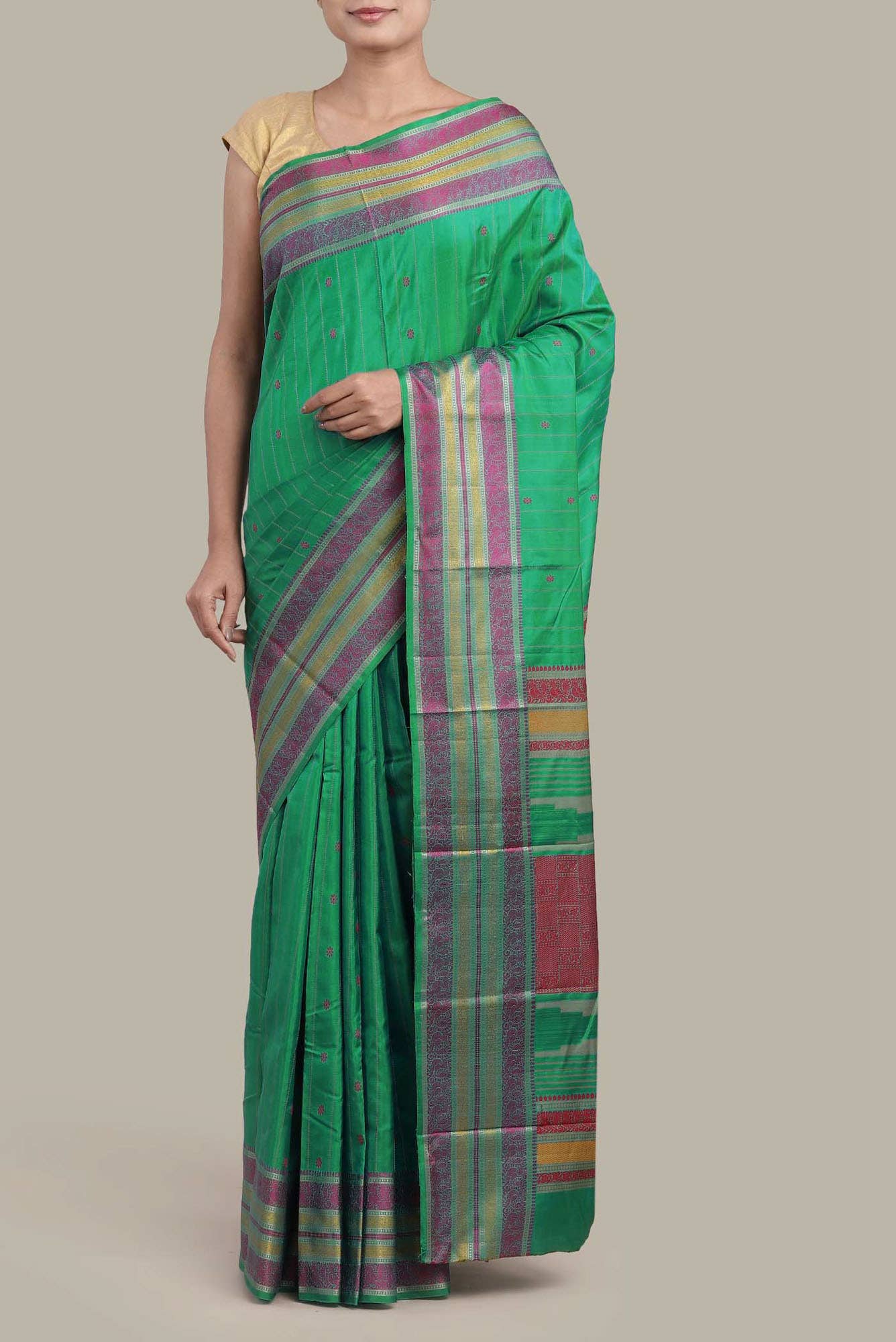 Green Kanchipuram Silk Saree
